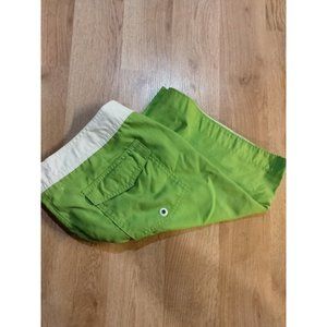 Hollister Lime and Beige Swim Trunks